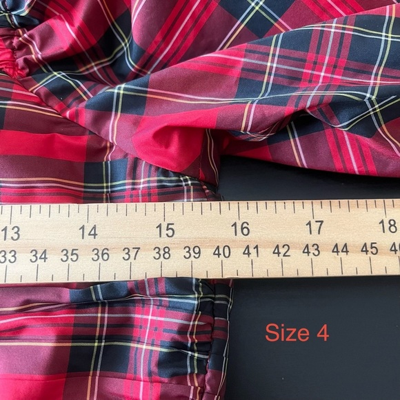 Antonio Melani Elvira Plaid Tie Square Neck Long Puffed Sleeve - Picture 11 of 12